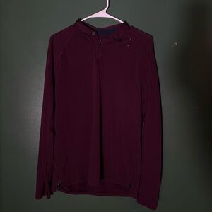 Rhone Men’s Medium Red 1/4 Button Long Sleeve Shirt